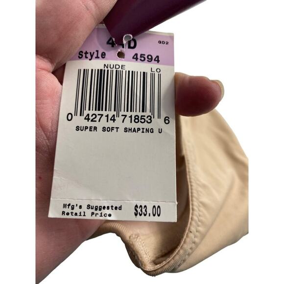 Playtex Secrets Super Soft Shaping Underwire Bra Style 4594 Nude 44D - Picture 3 of 6